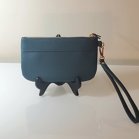 Nanette Lepore Zip Wristlet - NWOT Green with Gold Zipper and Hardware - Picture 4 of 11